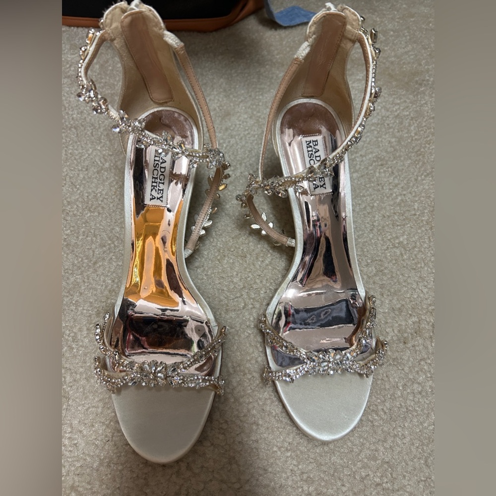 Badgley Mishka Champaign Jeweled Wedding Shoes - Picture 4 of 10